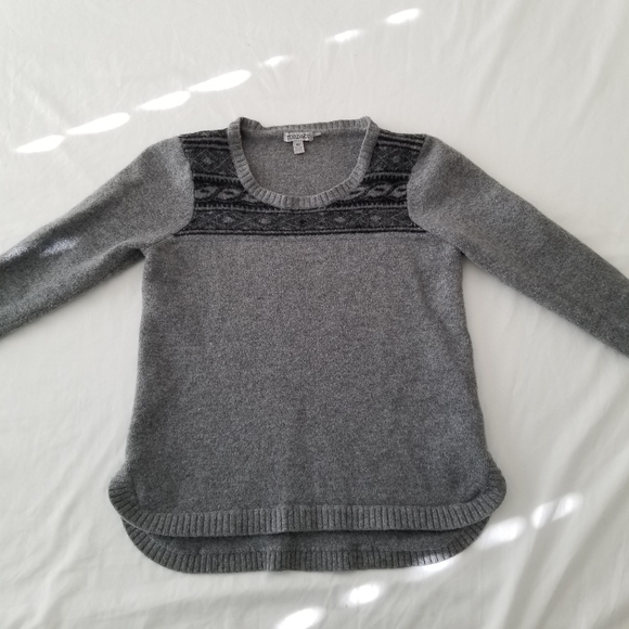 Toad&Co 100% LampsWool Girl Crew Neck Sweater Pullover Gray Charcoal Size M - Picture 1 of 10